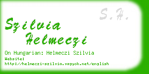 szilvia helmeczi business card